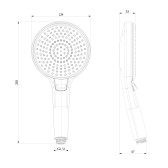 Лейка Lemark душевая 3-функциональная (LM8126C)