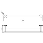 Полотенцедержатель Lemark BELUGA настенный, сталь, брашированное светлое золото (LMA-8013S1-BRLG)