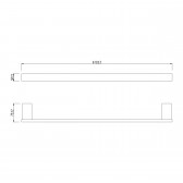 Полотенцедержатель Lemark SMOOTH LINE одинарный, графит (9786024)