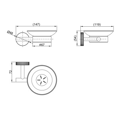 Мыльница Lemark BELUGA подвесная, сталь, стекло, хром (LMA-8031S-C)
