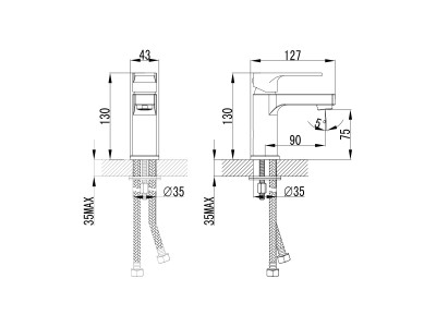 Смеситель для раковины Lemark Plus Grace (LM1506C)