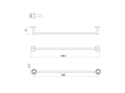Штанга для полотенец Lemark Atlantiss (LM3238C)