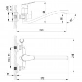 Смеситель для ванны Lemark Partner (LM6553C)