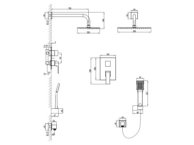 Душевой комплект Lemark Unit (LM4529C)