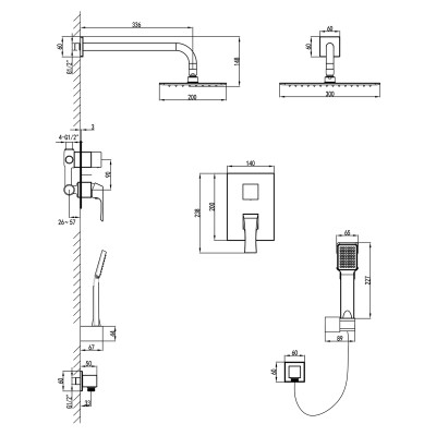 Душевой комплект Lemark Unit (LM4529C)