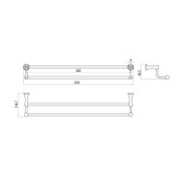 Штанга для полотенец двойная Lemark Standard (LM2139C)
