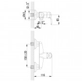 Смеситель гигиенический душ Lemark Pramen (LM3318C)