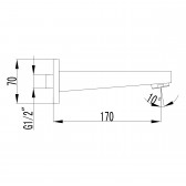 Излив для ванны Lemark (LM4381C)