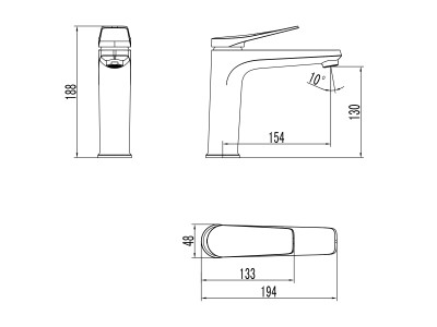 Смеситель для раковины Lemark Bronx (LM3737GM)