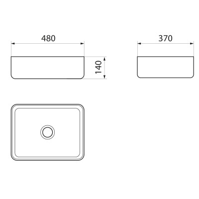 Умывальник RUNO мебельный Lavello 48х37 (00-00001449)