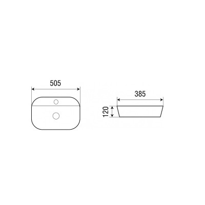 Умывальник RUNO мебельный Nuovo 51*39 (овальная) (00-00001990)