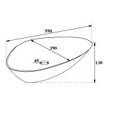 Умывальник Runo мебельный 60 треугольный TERZO (00-00001360)