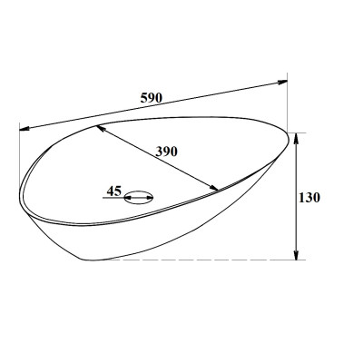 Умывальник Runo мебельный 60 треугольный TERZO (00-00001360)