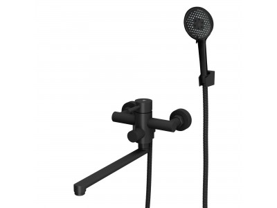 Смеситель для ванны с длинным поворотным изливом RUSH Melos (SUS1101-51Black)