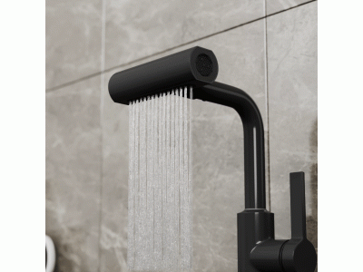 Смеситель для кухни с поворотной лейкой RUSH Tinos (TI3732-17Black)
