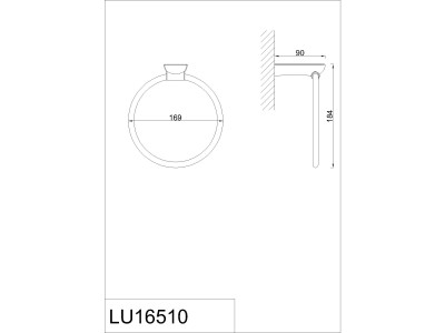 Полотенцедержатель кольцо Rush Luson (LU16510)