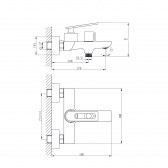 Смеситель для ванны с коротким изливом RUSH Palm (PL2530-44)