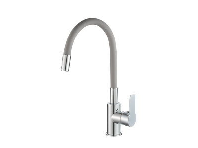Смеситель для кухонной мойки с гибким изливом RUSH Siple (SI7335-60Grey)