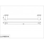Полотенцедержатель 60 см. RUSH Luson (LU16531A)