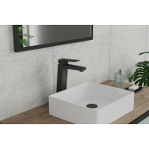 Смеситель для умывальника высокий RUSH Thira (TR3635-13Black)