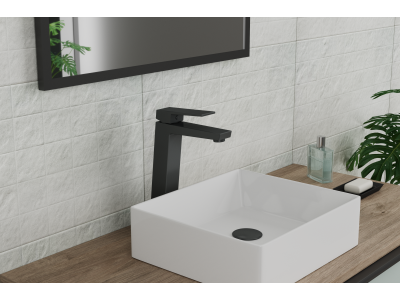 Смеситель для умывальника высокий RUSH Thira (TR3635-13Black)