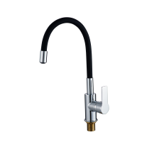 Смеситель для кухонной мойки с гибким изливом RUSH Siple (SI7335-60Black)