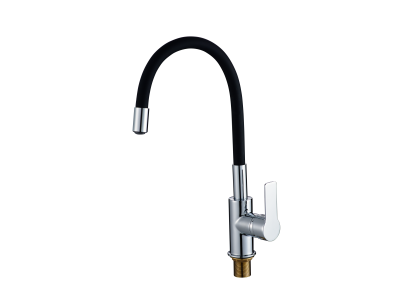 Смеситель для кухонной мойки с гибким изливом RUSH Siple (SI7335-60Black)