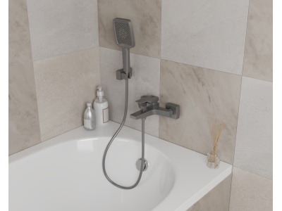 Смеситель для ванны с коротким изливом RUSH Thira (TR3635-44Grey)
