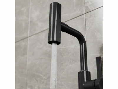 Смеситель для кухни с поворотной лейкой RUSH Tinos (TI3732-17Black)