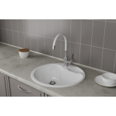 Смеситель для кухонной мойки с гибким изливом RUSH Siple (SI7335-60White)