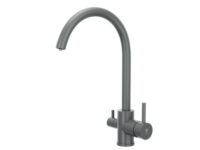 Смеситель для кухонной мойки с фильтром RUSH графит (SUS9035-37Grey)