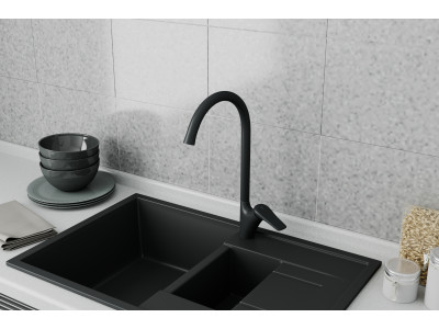Смеситель для кухни RUSH Nevis, черный (NE1735-22Black)