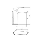 Смеситель для умывальника RUSH EGO (EG5308-11)