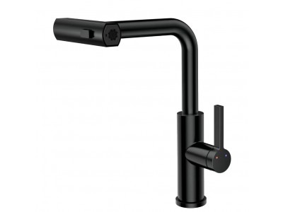Смеситель для кухни с выдвижной лейкой RUSH Tinos (TI3732-18Black)