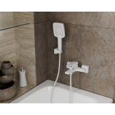 Смеситель для ванны с коротким изливом RUSH Thira (TR3635-44White)