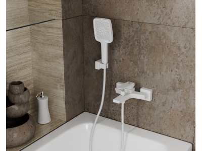 Смеситель для ванны с коротким изливом RUSH Thira (TR3635-44White)