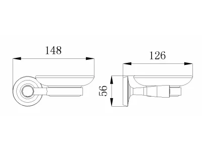 Мыльница стеклянная RUSH Balearic (BA39411)