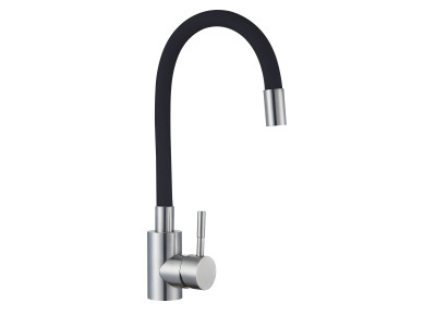 Смеситель для кухонной мойки с гибким изливом RUSH Симпл (Simple) черный (SUS7335-61Black)