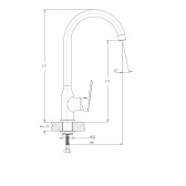 Смеситель для кухонной мойки RUSH Victoria (VI7135-23)