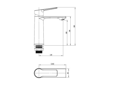 Смеситель для умывальника RUSH EGO (EG5307-11)
