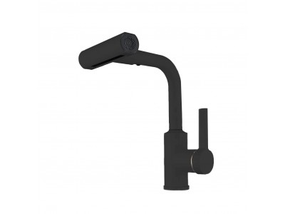 Смеситель для кухни с поворотной лейкой RUSH Tinos (TI3732-17Black)