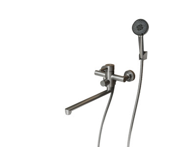 Смеситель для ванны с длинным поворотным изливом RUSH Melos (SUS1101-51Grey)