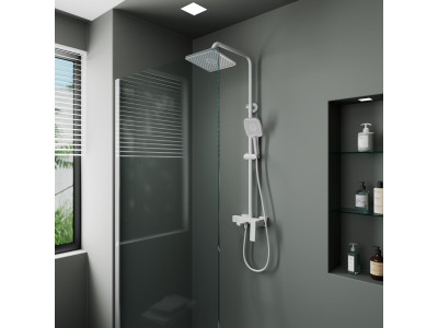 Душевая система с изливом RUSH Thira (TR3635-50White)