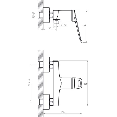 Смеситель для душа RUSH Socotra (ST1235-63)