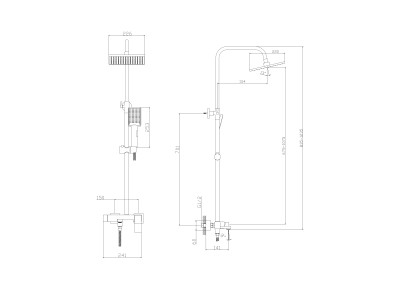 Душевая система RUSH Thira (TR3635-50Black)