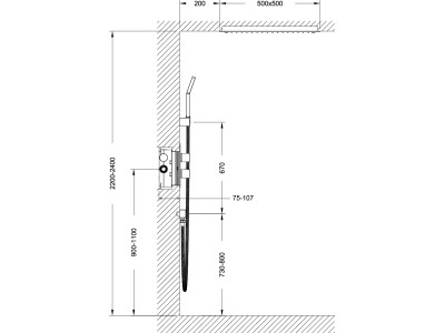 Душевая система встроенная с термостатом Timo Petruma черный (SX-5029/03SM)