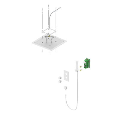 Душевая система встроенная с термостатом Timo Petruma никель (SX-5029/13SM)
