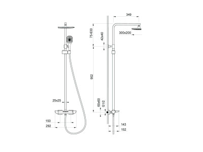 Душевая система Timo Helmi (SX-1170/03) черный