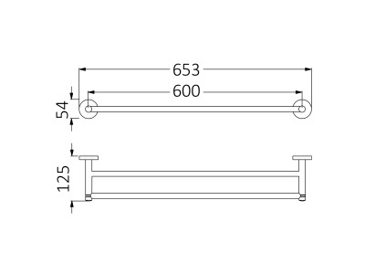 Полотенцедержатель двойной Timo золото матовое Saona (13056/17)