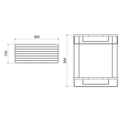 Полка двойная Timo Saona никель (13083/13)